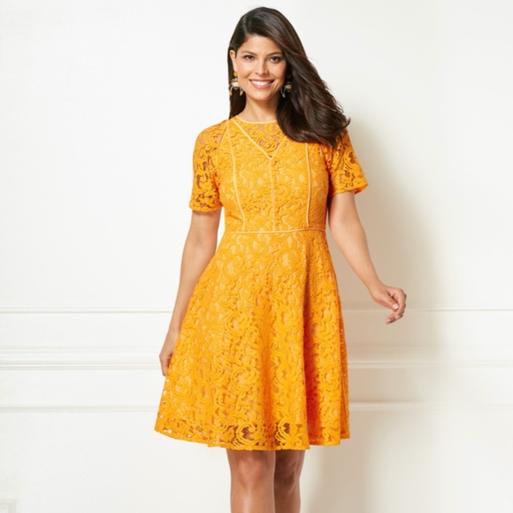 Eva Mendes Collection - Veronica Lace Dress  COLUMBUS CORAL sz 14 - Picture 3 of 17